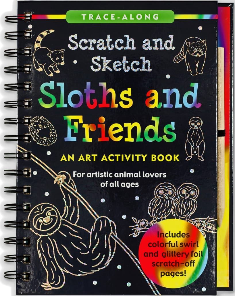 Scratch &amp; Sketch Book-Sloth &amp; Friends
