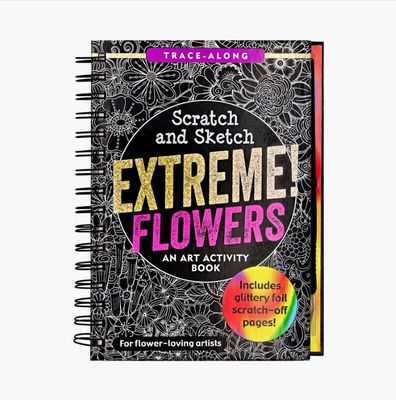 Scratch &amp; Sketch Book-Extreme! Flowers