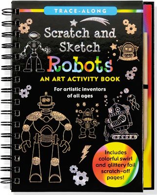 Scratch &amp; Sketch Book-Robots