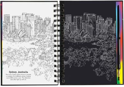Peter Pauper Press Scratch &amp; Sketch Book-Extreme! Cities