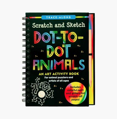 Scratch &amp; Sketch Book-Dot to Dot Animals