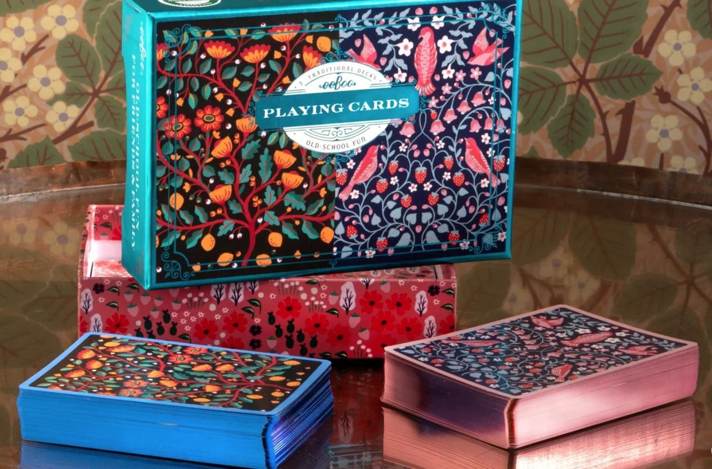 Playing Cards-Birds &amp; Flowers