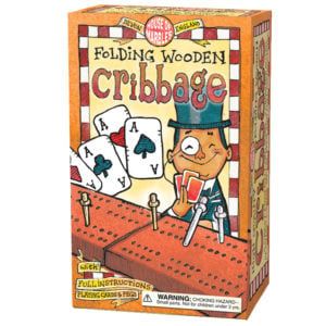 Folding Wooden Cribbage Set