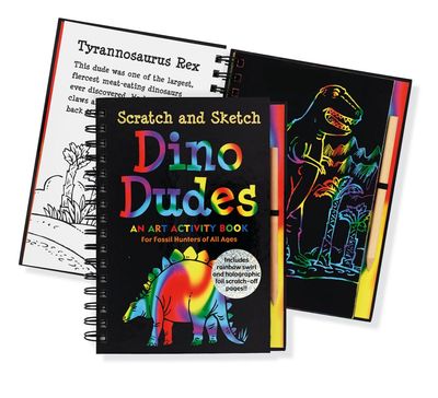 Scratch &amp; Sketch Book-Dino Dudes