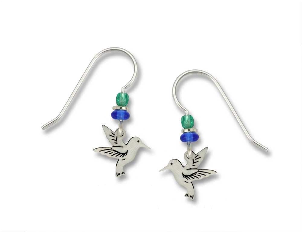 Mini Silver Hummingbird Earrings
