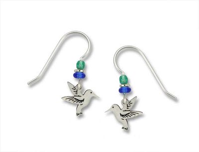 Mini Silver Hummingbird Earrings