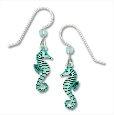 Aqua Seahorse Earrings