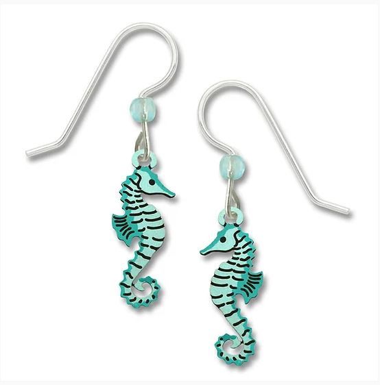 Aqua Seahorse Earrings