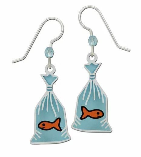 Goldfish In A Bag Earrings