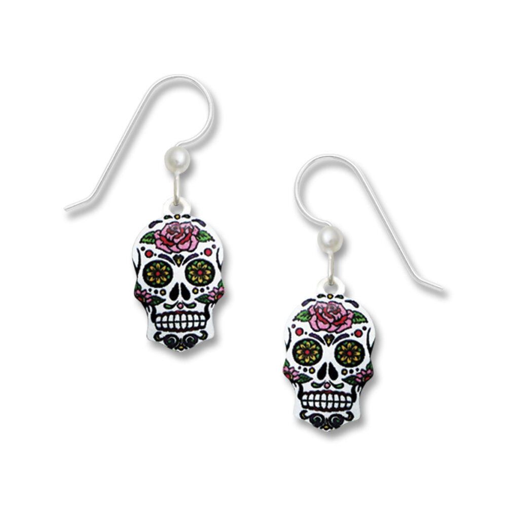 Pink Rose, Dia De Los Muertos Earrings