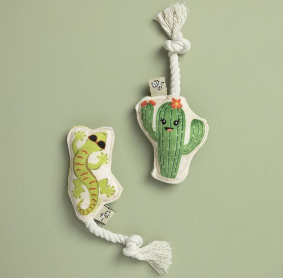 Mini Tug &amp; Fetch - Cactus &amp; Gecko