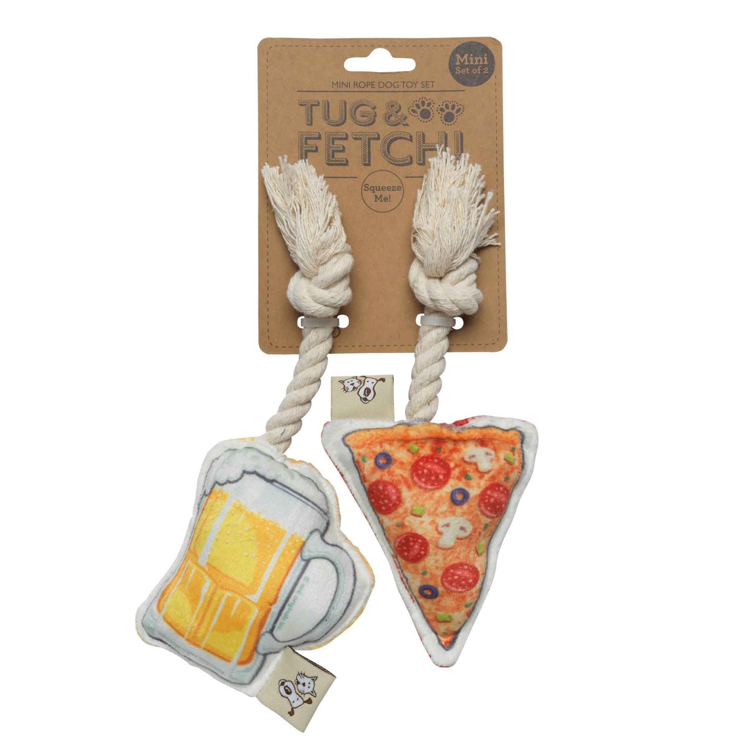 Mini Tug &amp; Fetch-Pizza &amp; Beer