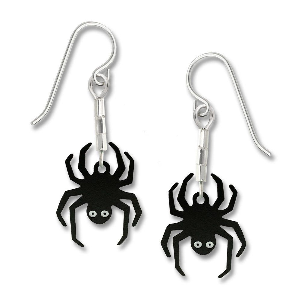Spider Hanging from Beads Earrings