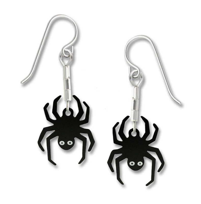 Spider Hanging from Beads Earrings