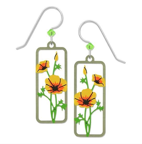 California Poppies Earrings