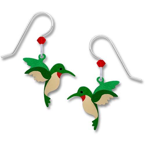 Folded Hummingbird Earrings