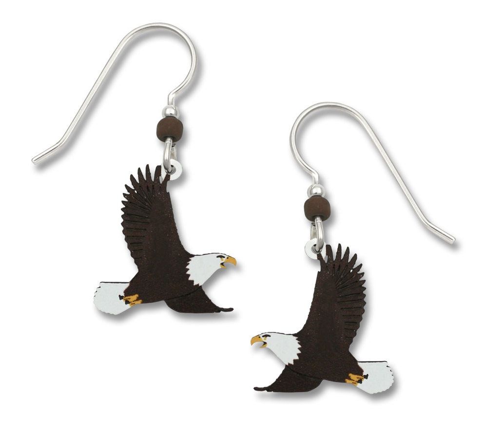 Bald Eagle In Flight Earrings