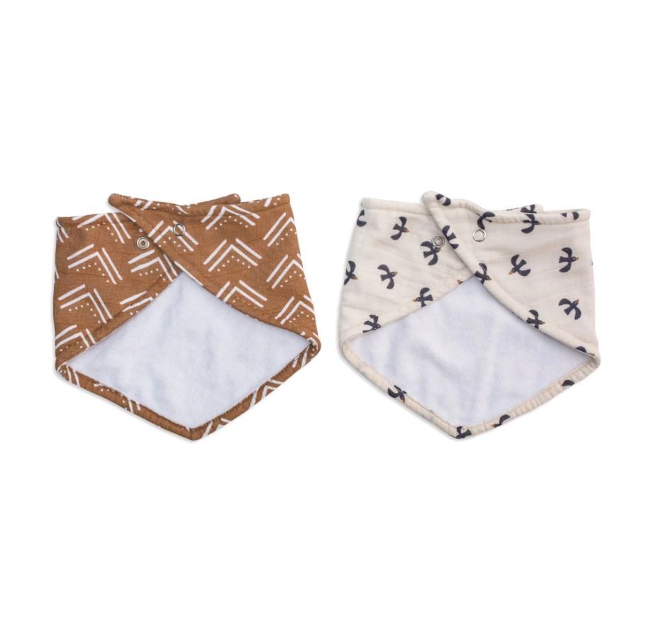 Lulujo Bibs Mudcloth/Blackbirds