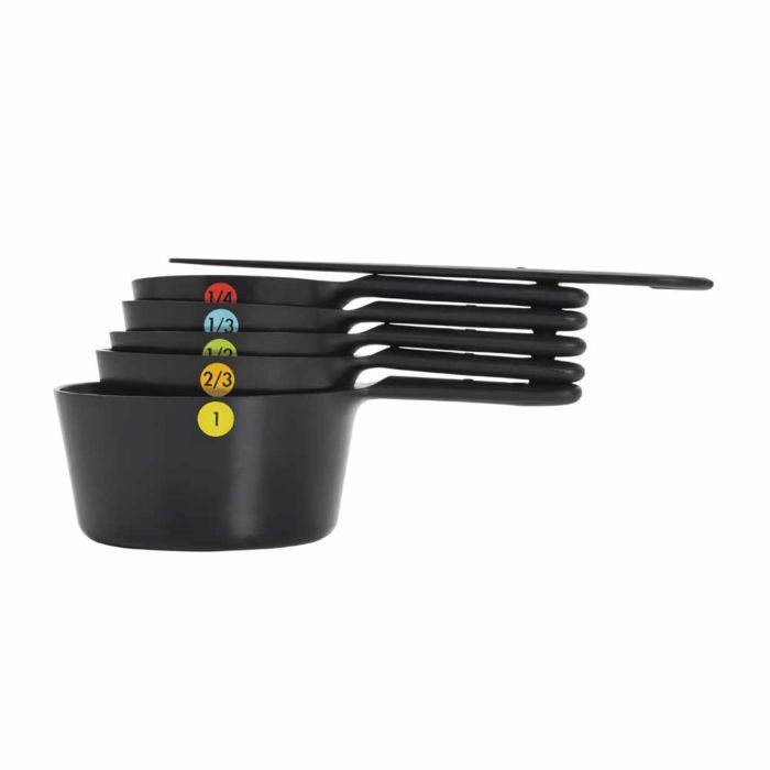 6 Piece Measuring Cup Set, Black