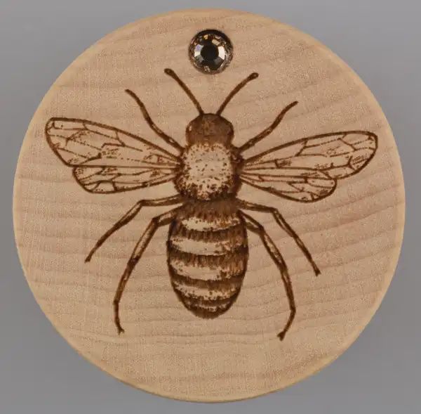 Bee Wood Dreambox w/Swarovski Crystal