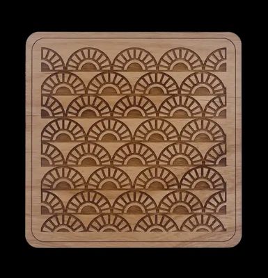 Art Deco Alder Coaster, S3