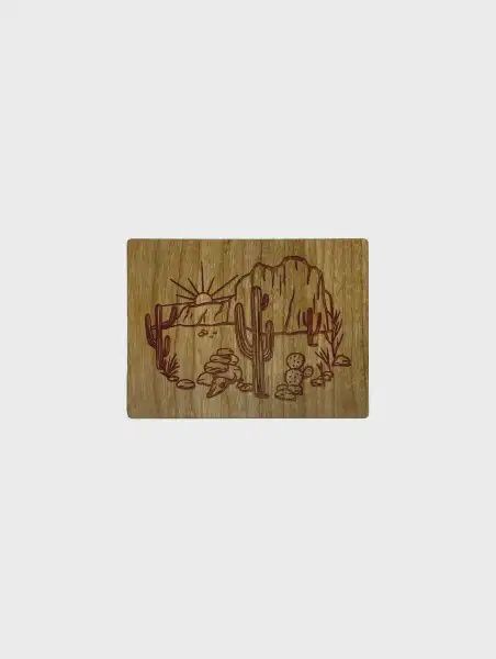 Stix Desert Scene Cherry Wood Sticker