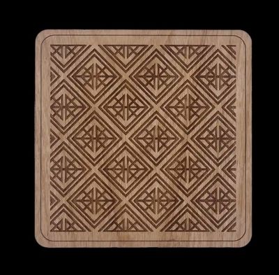 Art Deco Alder Coaster, S7