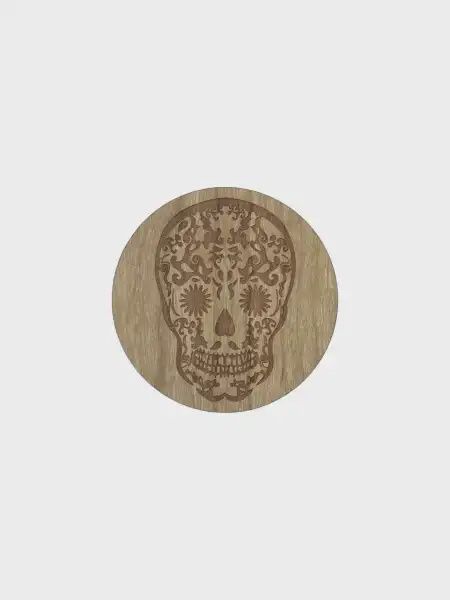 Stix Dia De Los Muertos Cherry Wood Sticker