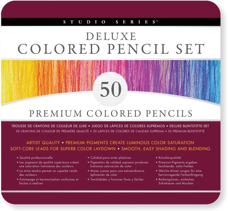 Colored Pencil Set In Tin-50 Pcs