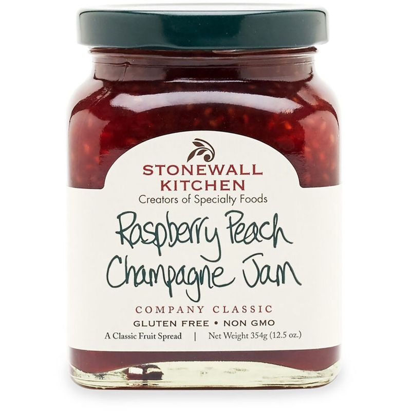Raspberry Peach Champagne Jam 12.5 Oz