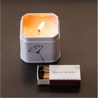 Travel Tin Candle &amp; Match Box
