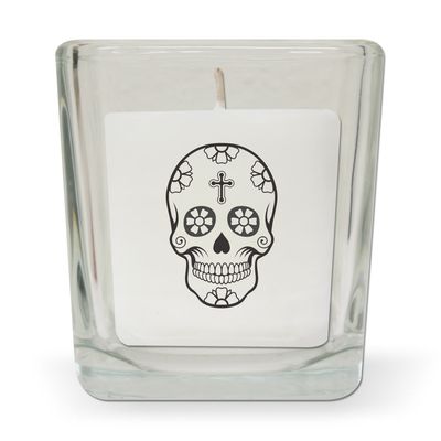 Day Of The Dead Cross Skull Cube Votive Set