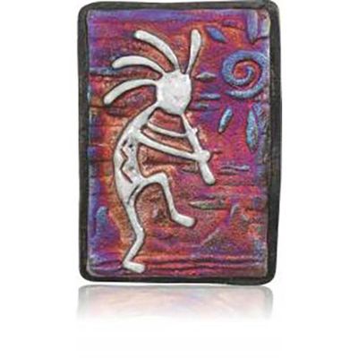 Small Raku Wall Art, Kokopelli