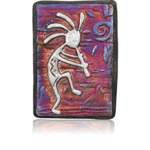 Small Raku Wall Art, Kokopelli