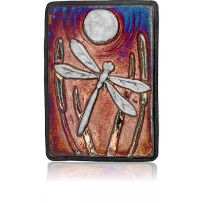 Small Raku Wall Art, Dragonfly