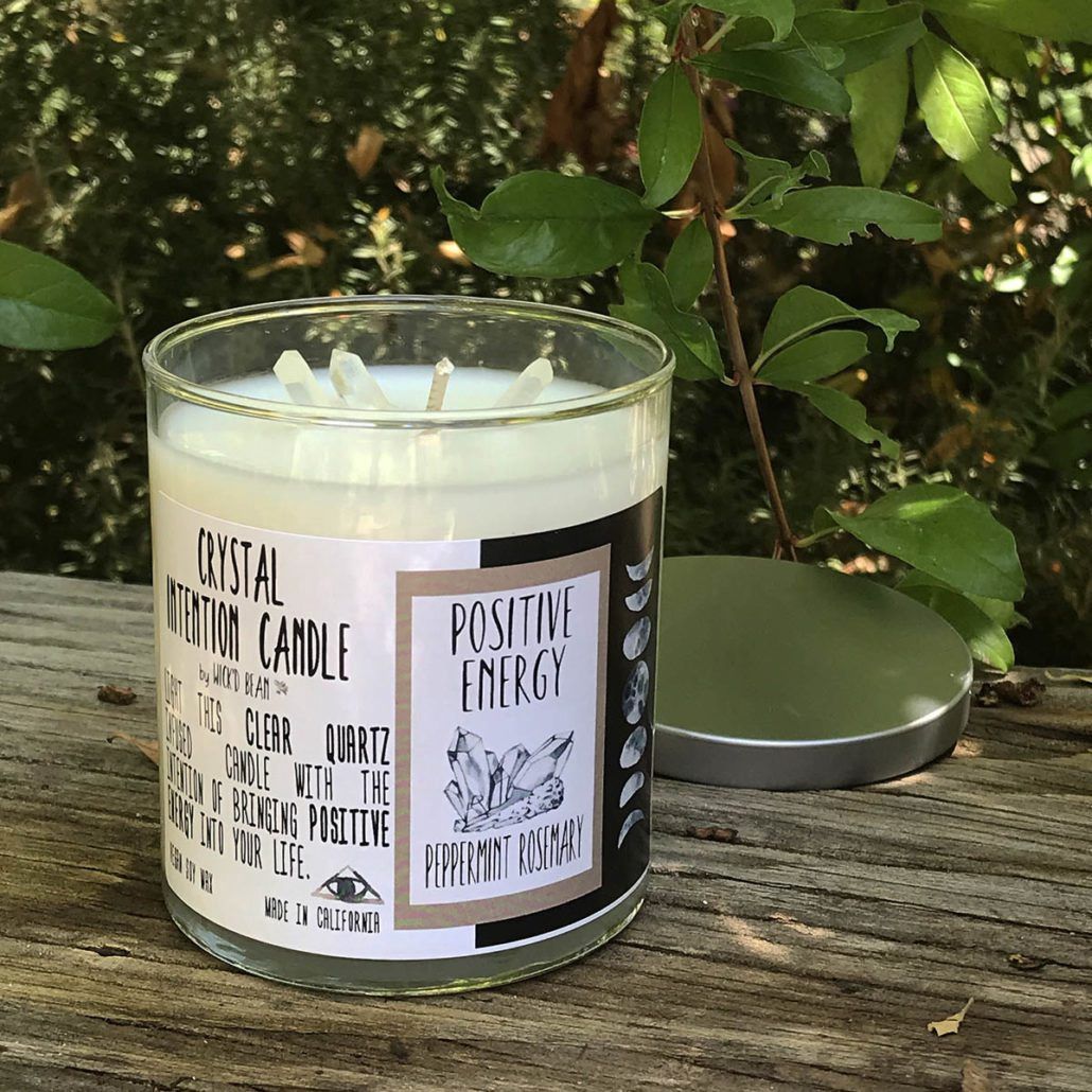 Intention Candle-Positive Energy-Peppermint &amp; Rosemary