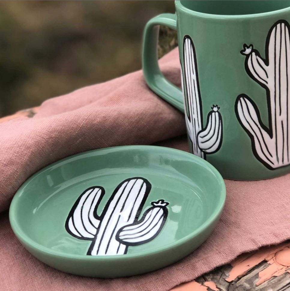 Cuppa Color Coaster - Jade Cactus