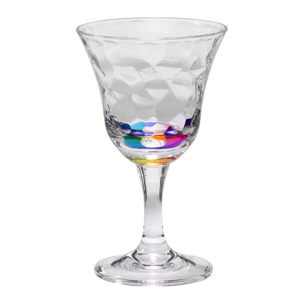 Rainbow Cascade Wine Glass
