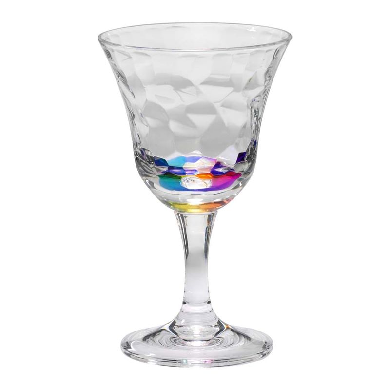 Rainbow Cascade Wine Glass