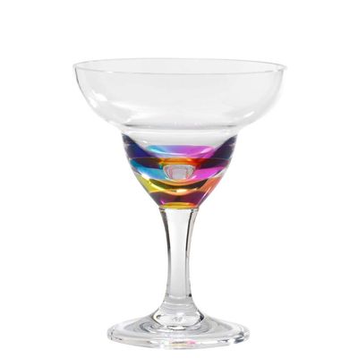 Rainbow Jewel Margarita Glass