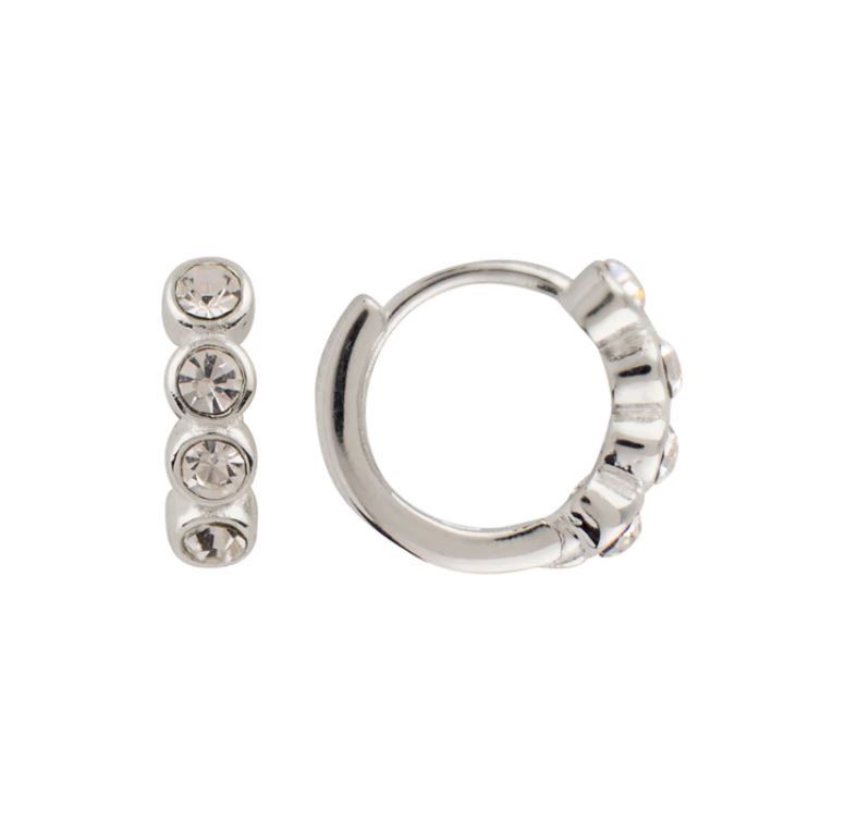 Crystal Clicker Huggie Hoops