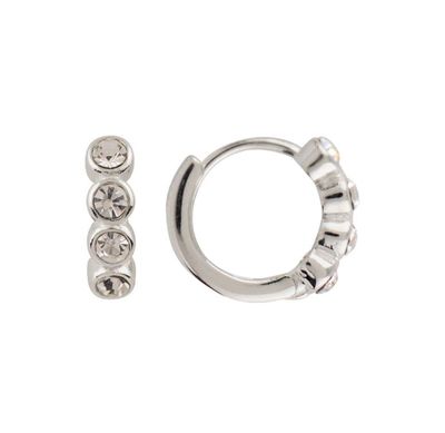 Crystal Clicker Huggie Hoops