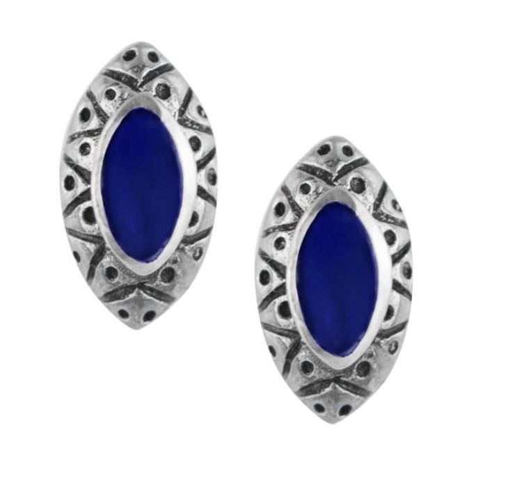Bali Marquise Earring-Blue Lapis