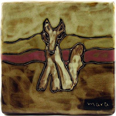 Tile/Trivet, 6x6 Coyote
