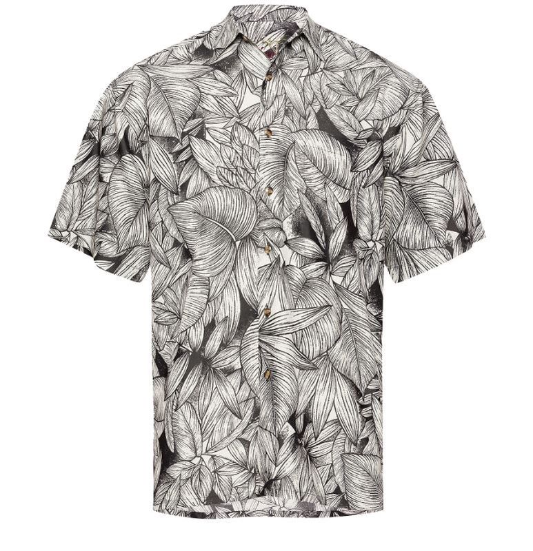 Grenada Leaves Cotton Modal Print Men&#39;s Shirt