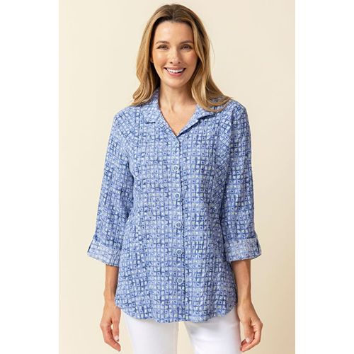 Crinkle Cotton Miami Mix Boyfriend Tunic