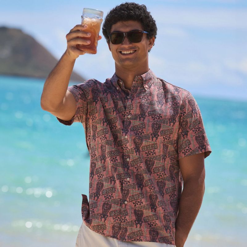 Tapa Tiki - Button Front Men&#39;s Shirt