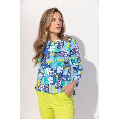 Island Hand Block Cotton Boxy Tee