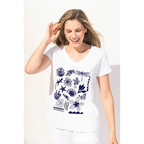 Destination V-Neck Tee - Nature