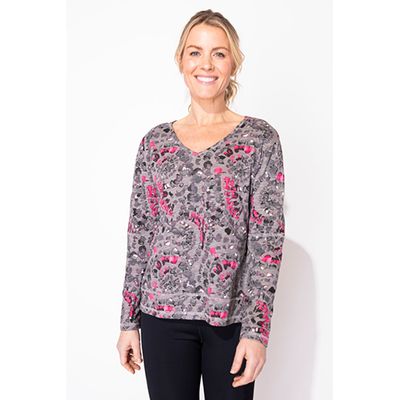 Kaleidoscope Stepped Hem Boxy V